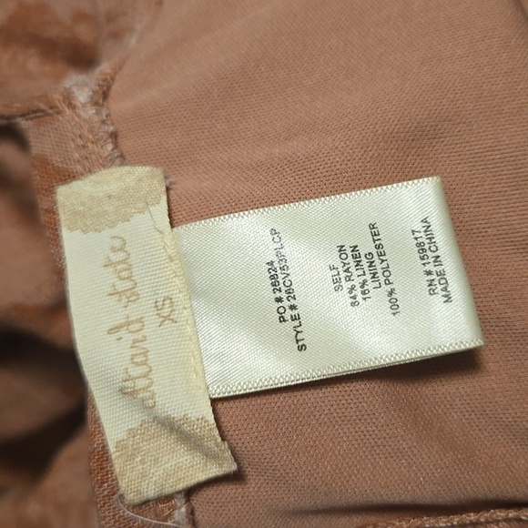 Altar'd State Jacquard Rose Print Corset Tie Mini Dress Mauve - Picture 9 of 11